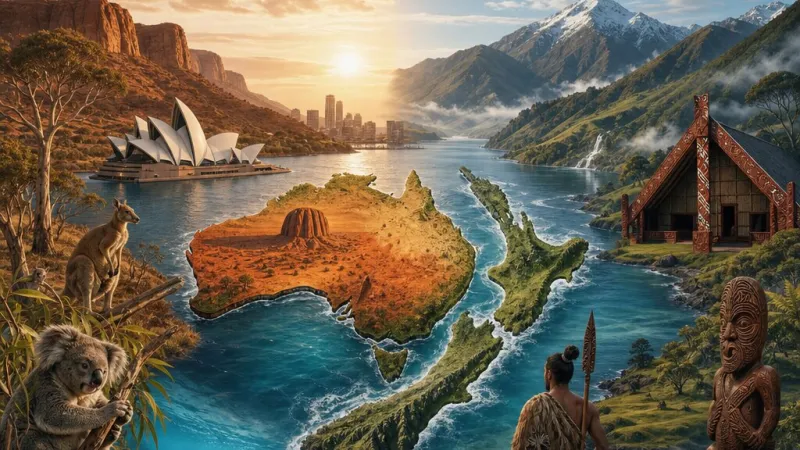 Austrálie a Nový Zéland: srovnání zemí Oceánie