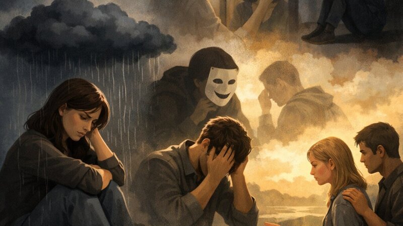 Deprese: Druhy, příznaky a jejich význam v každodenním životě