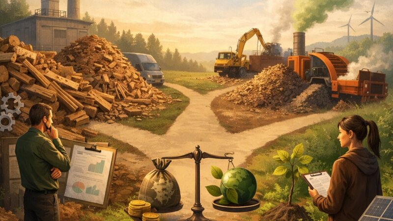 Efektivní řešení a rozhodování při likvidaci dřevního odpadu ve firmách