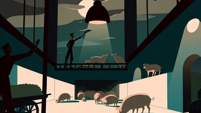 George Orwell a hluboký význam Farmy zvířat pro dnešní prezentace