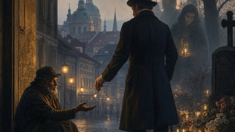 Jan Neruda: Přivedla žebráka na mizinu a dušičky v Povídkách malostranských