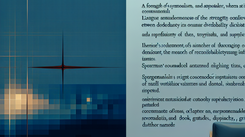 Spearmanův koeficient pořadové korelace a jeho význam ve statistice