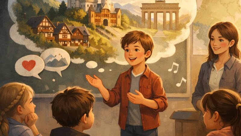 Vyprávění o splněném snu v němčině pro žáky základní školy